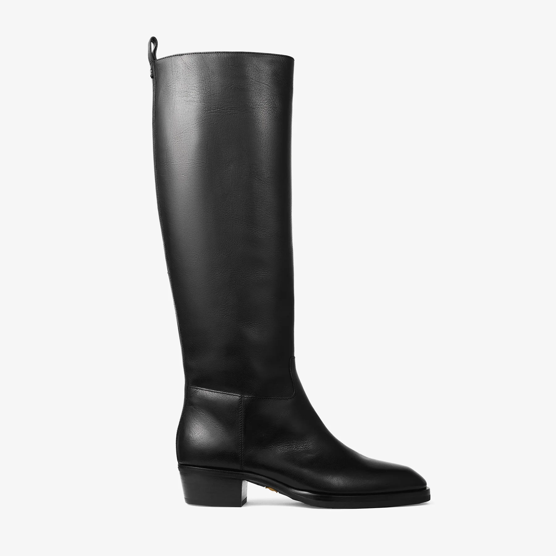 Mave Knee Boot 45 Black Buffalo Leather Knee-High Boots - 1