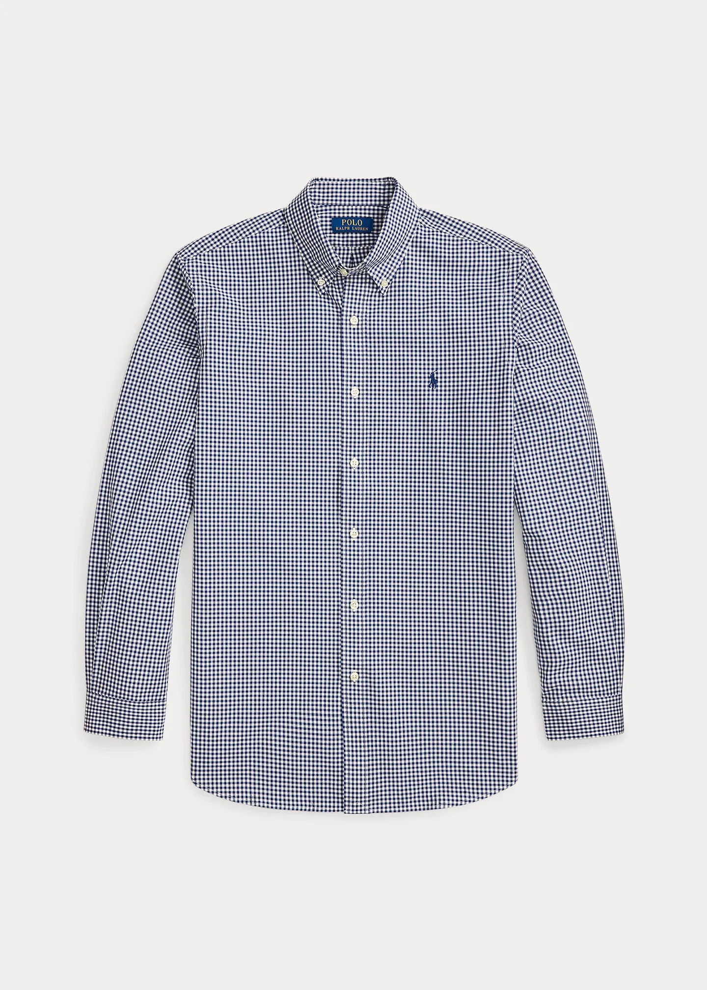 Classic Fit Gingham Stretch Poplin Shirt - 1