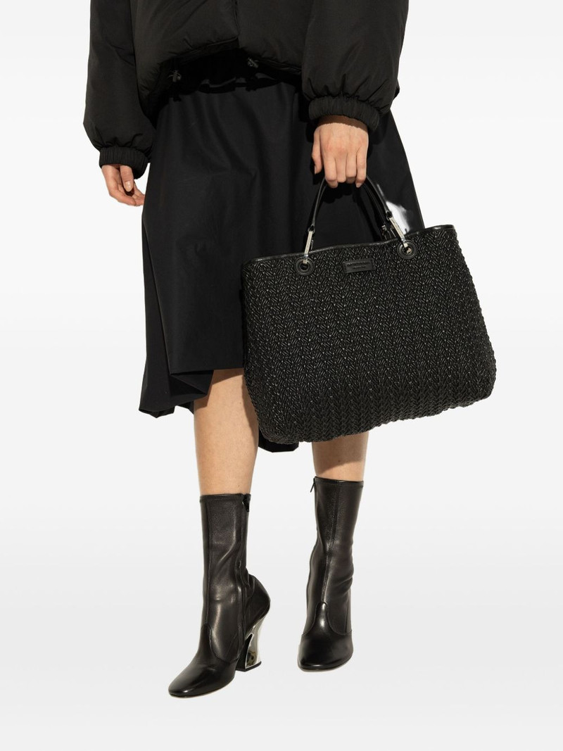 EMPORIO ARMANI woven tote bag outlook