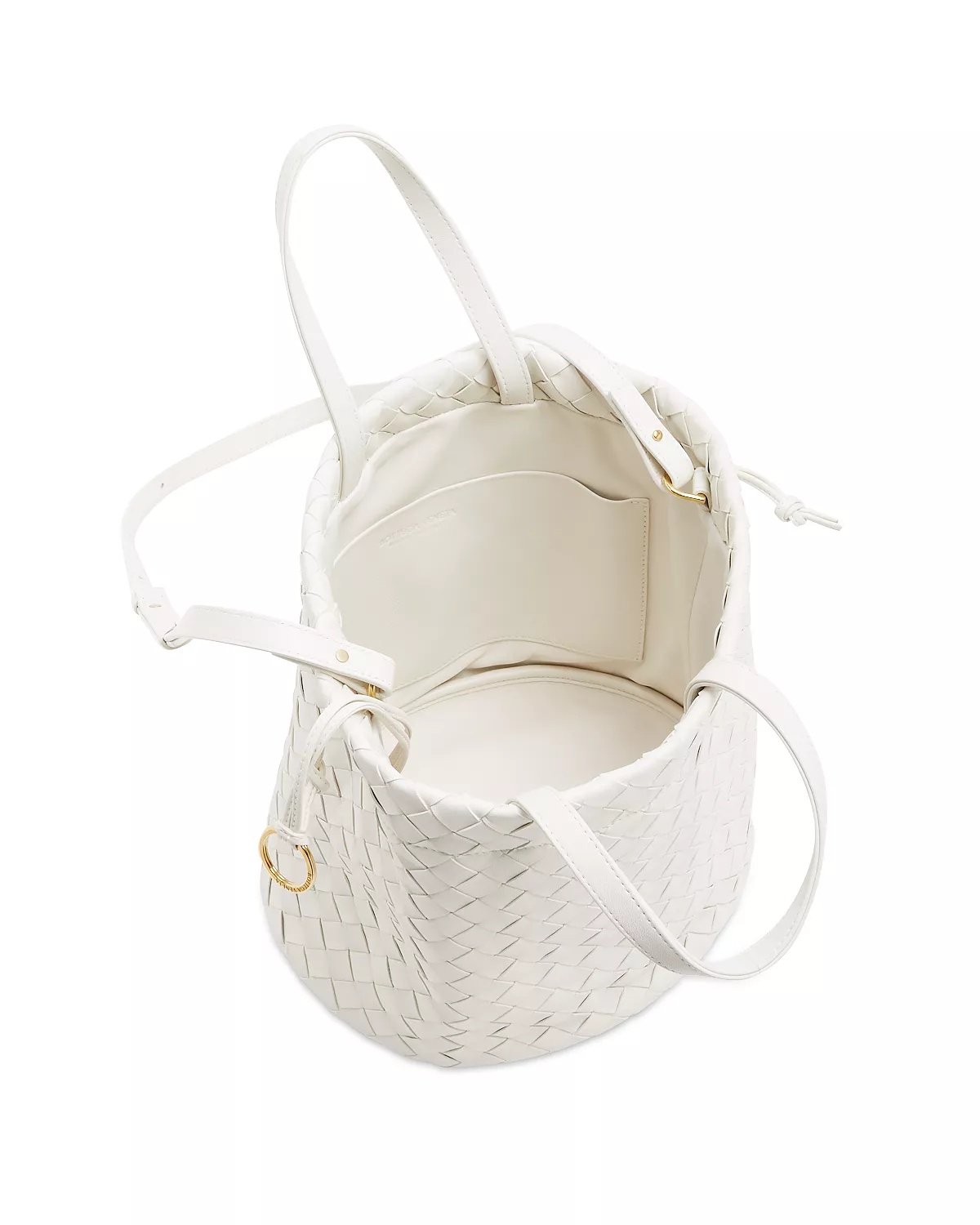 Small Castello Intreccio Leather Bucket Bag - 3