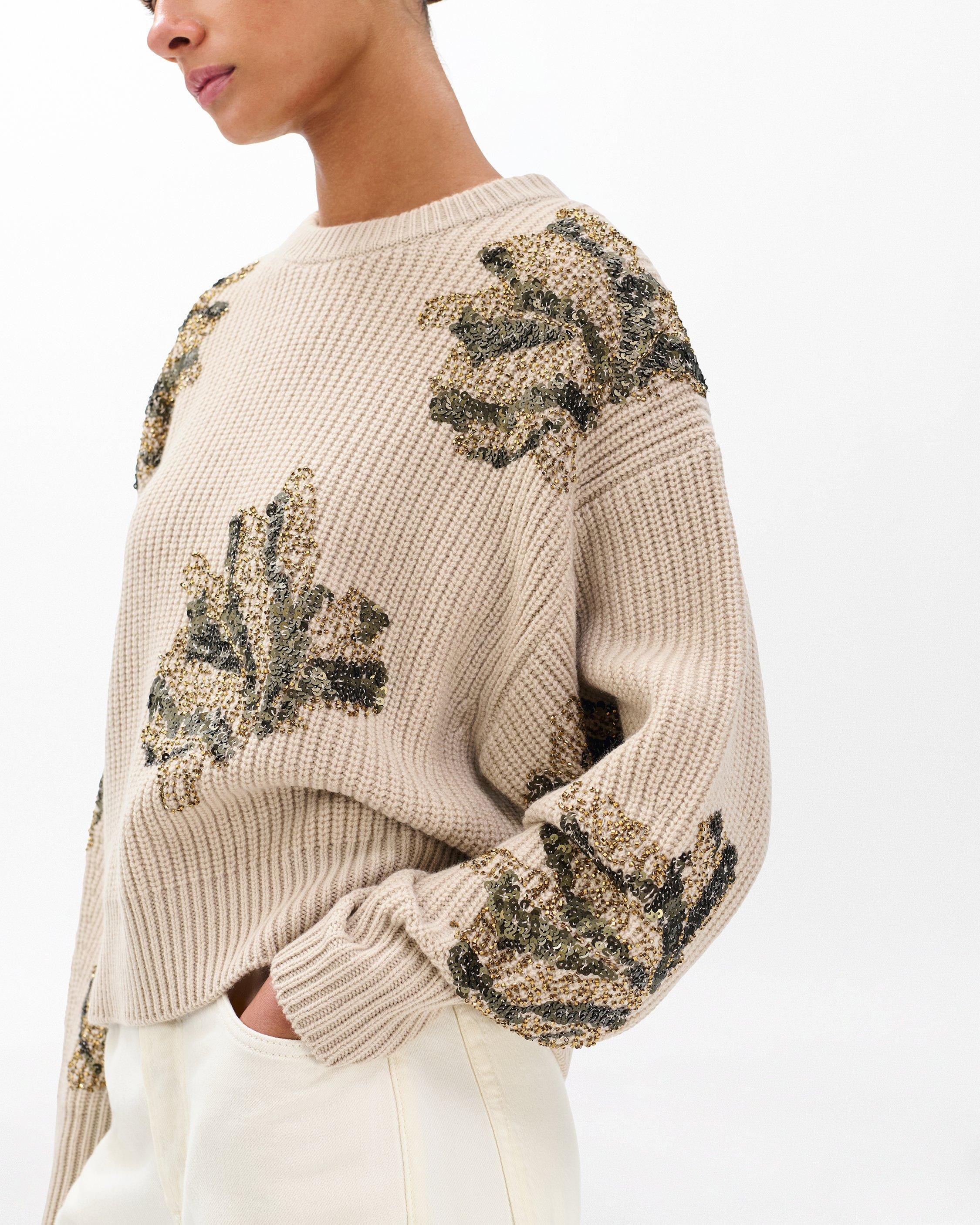 Julie Sequined Wool Sweater - 4