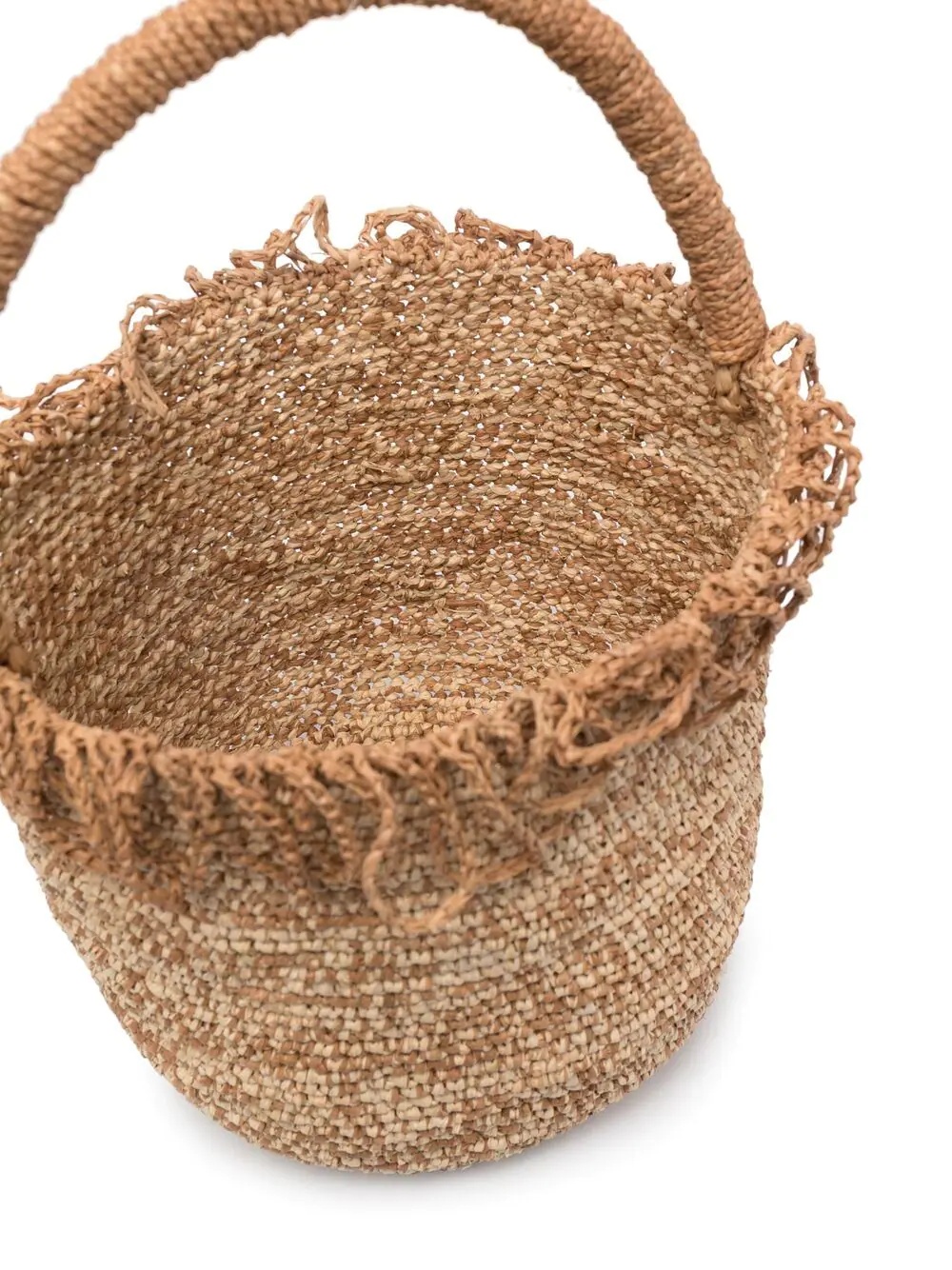 raffia fringed bucket bag - 5