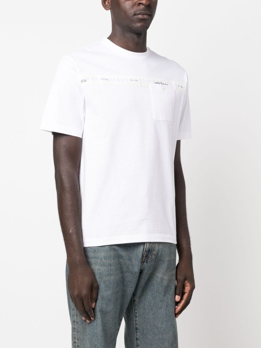 logo-stripe crew-neck T-shirt - 3