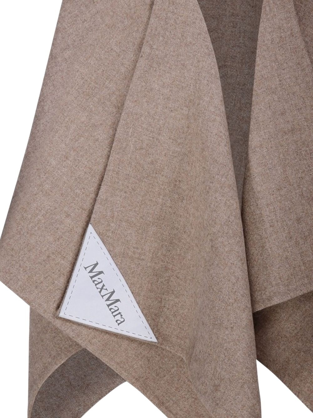 logo-patch asymmetric cape - 4