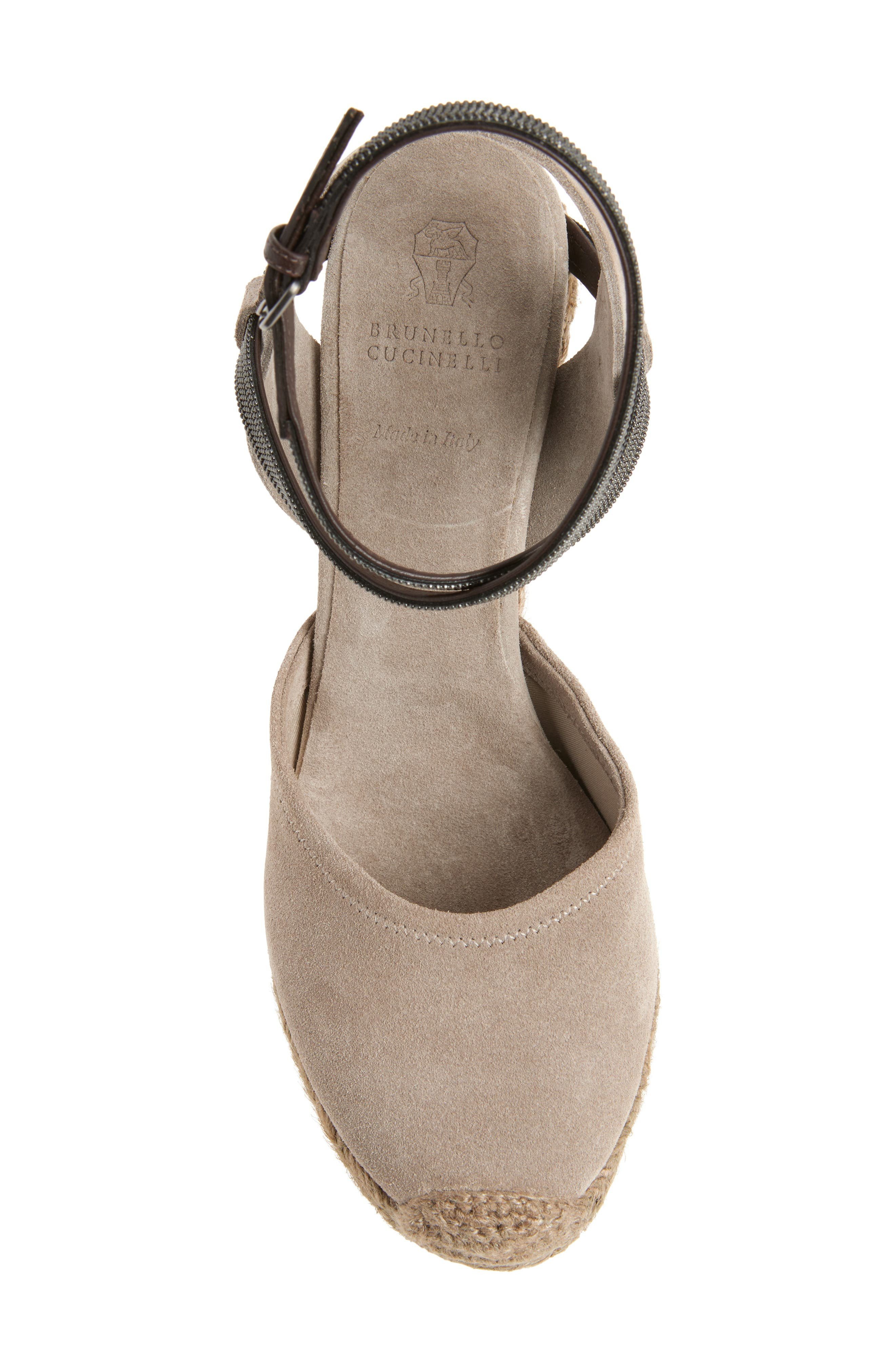 Monili Trim Espadrille Wedge Sandal - 5
