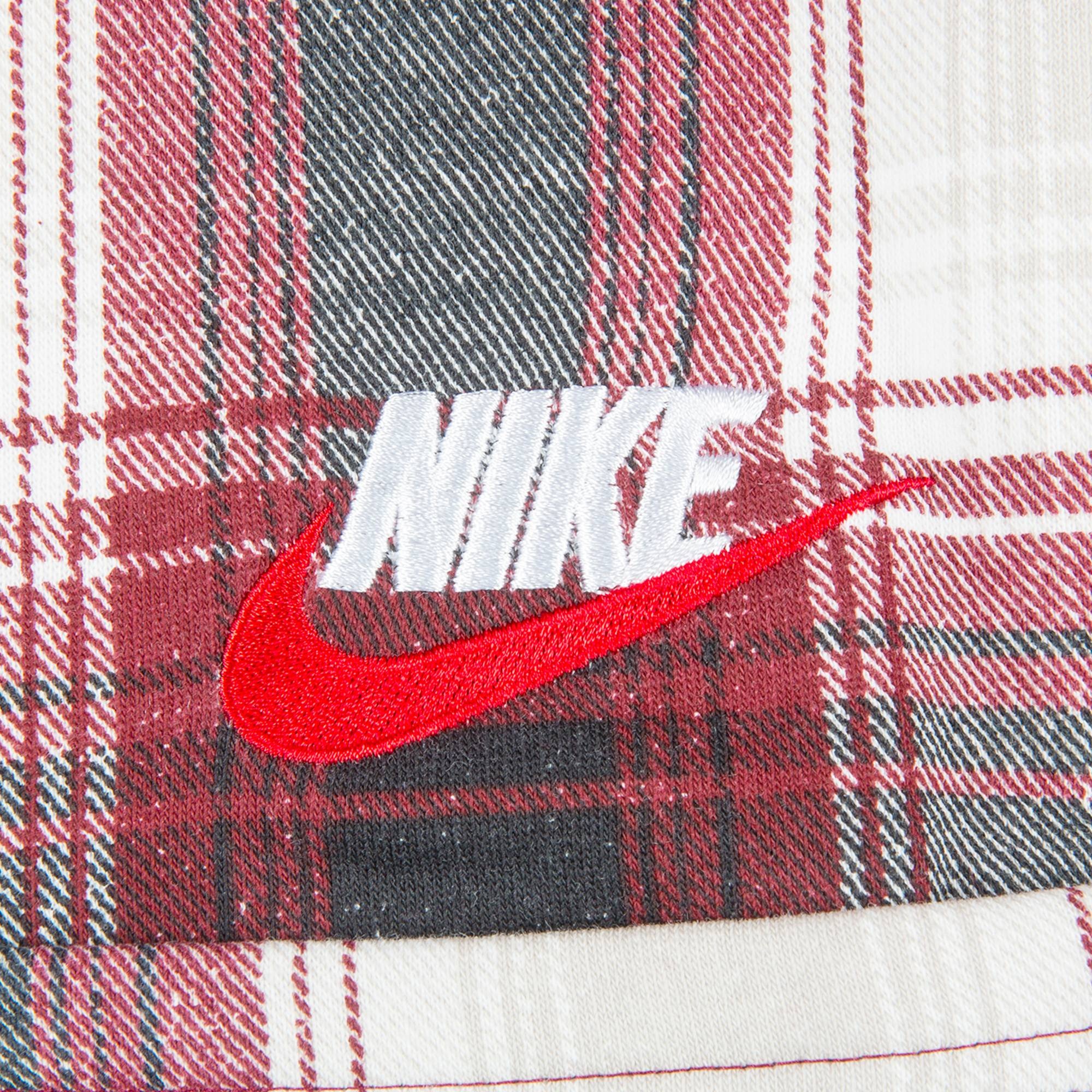 Supreme x Nike Plaid Hooded Sweatshirt 'Burgundy' - 2