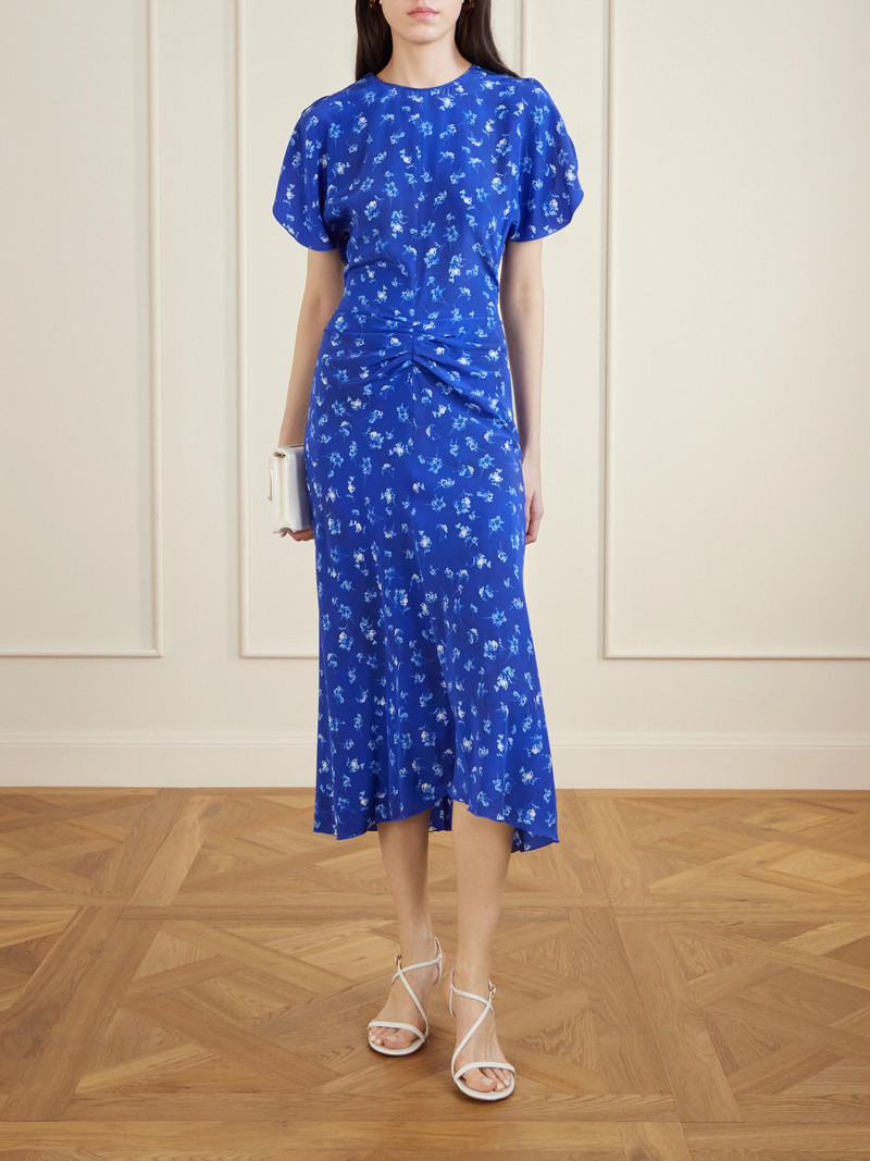 Victoria Beckham Bela Floral-print Silk-chiffon Midi Dress outlook
