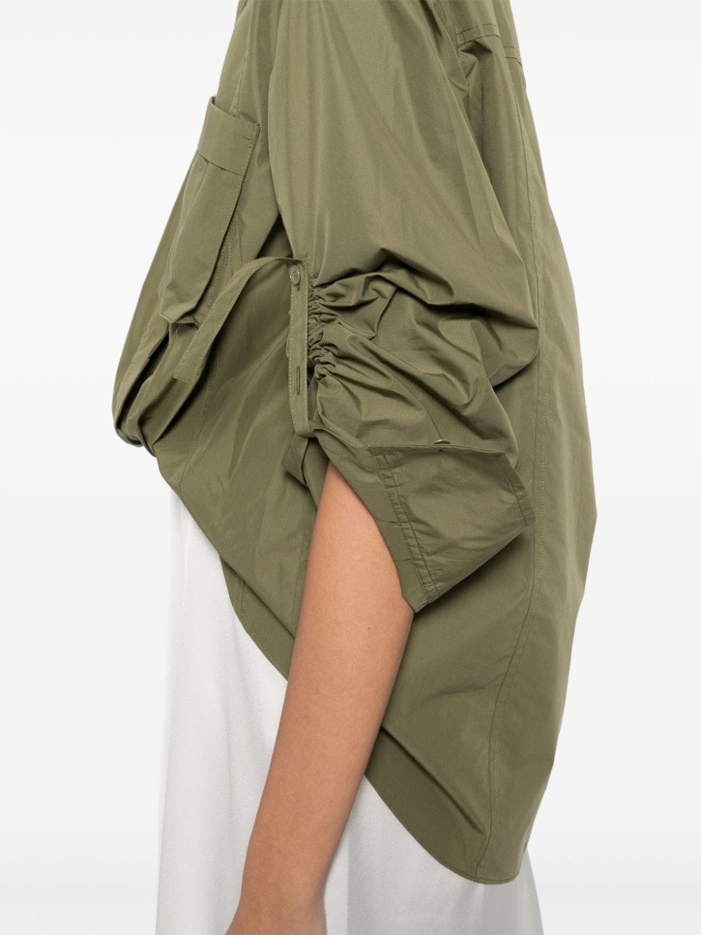 draped shirt dress - 5