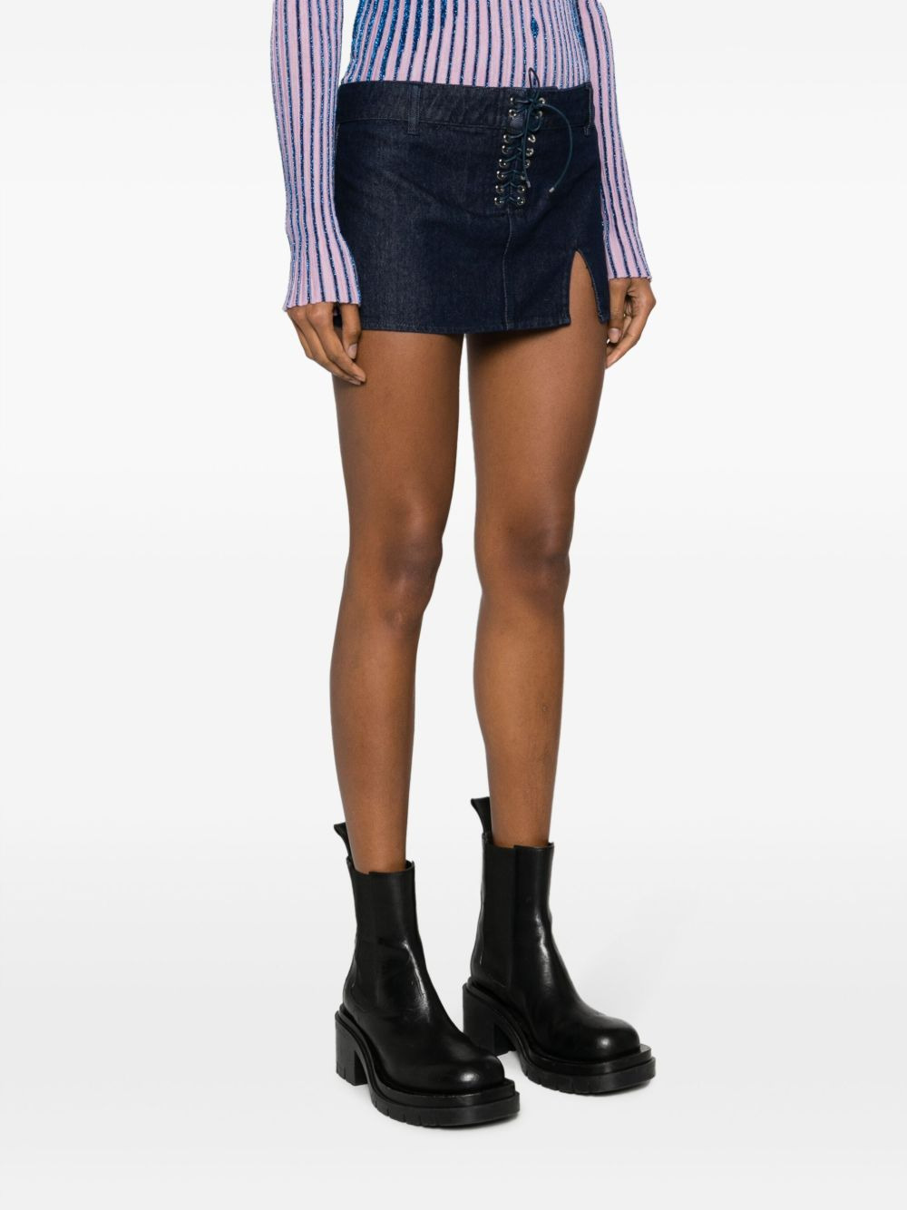 side-slit denim shirt - 3