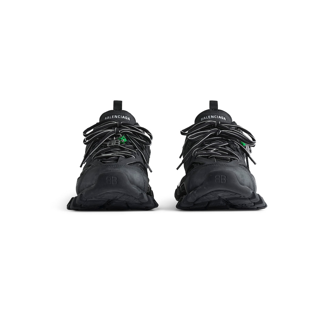 Men's Track Sneaker With Charms in Black - 3