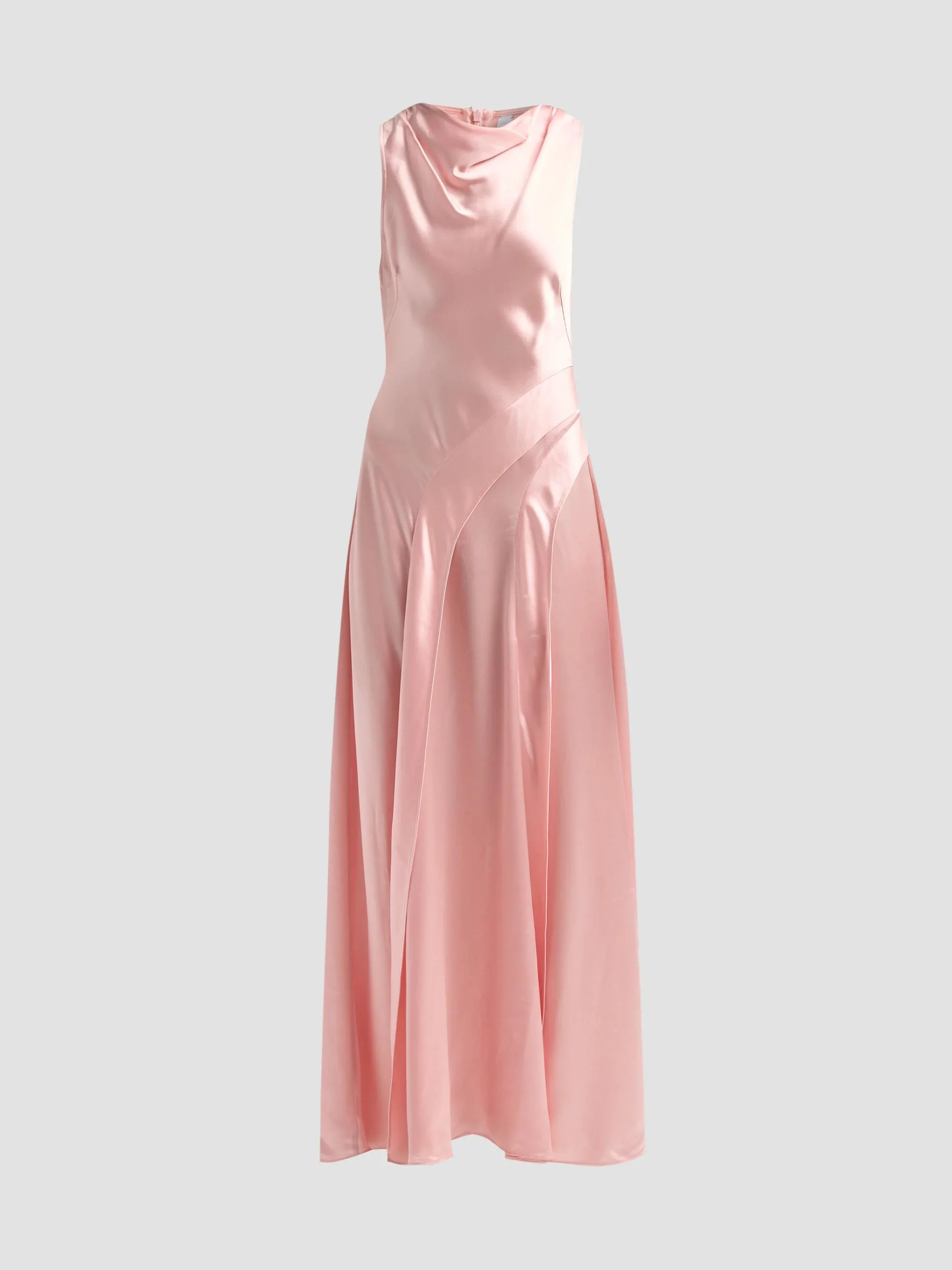 Women's Femme Fatale Lecha Satin Maxi Dress - Soft Flamingo - 1