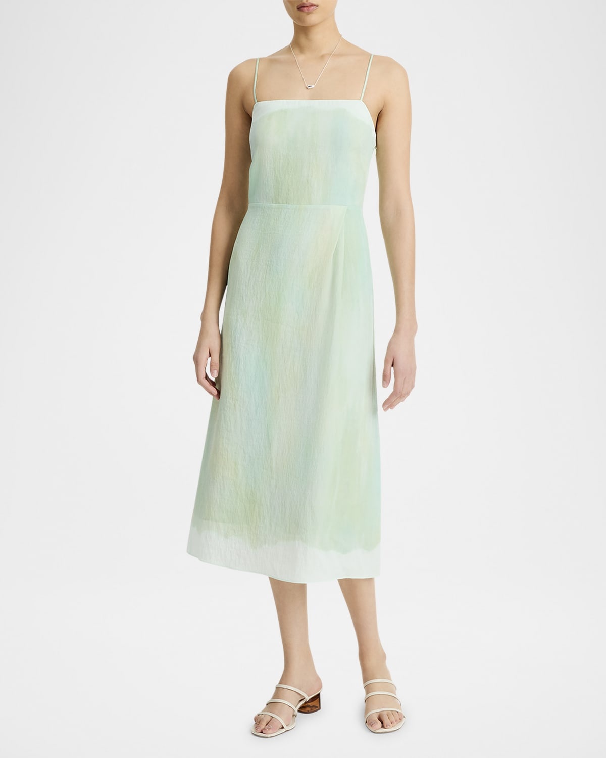 Sleeveless Painted Boarder Midi Dress - 2