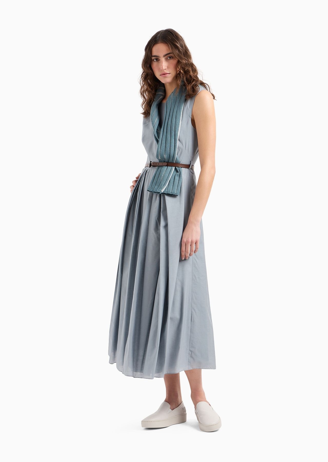 Icon ASV long dress in technical Lyocell muslin - 4