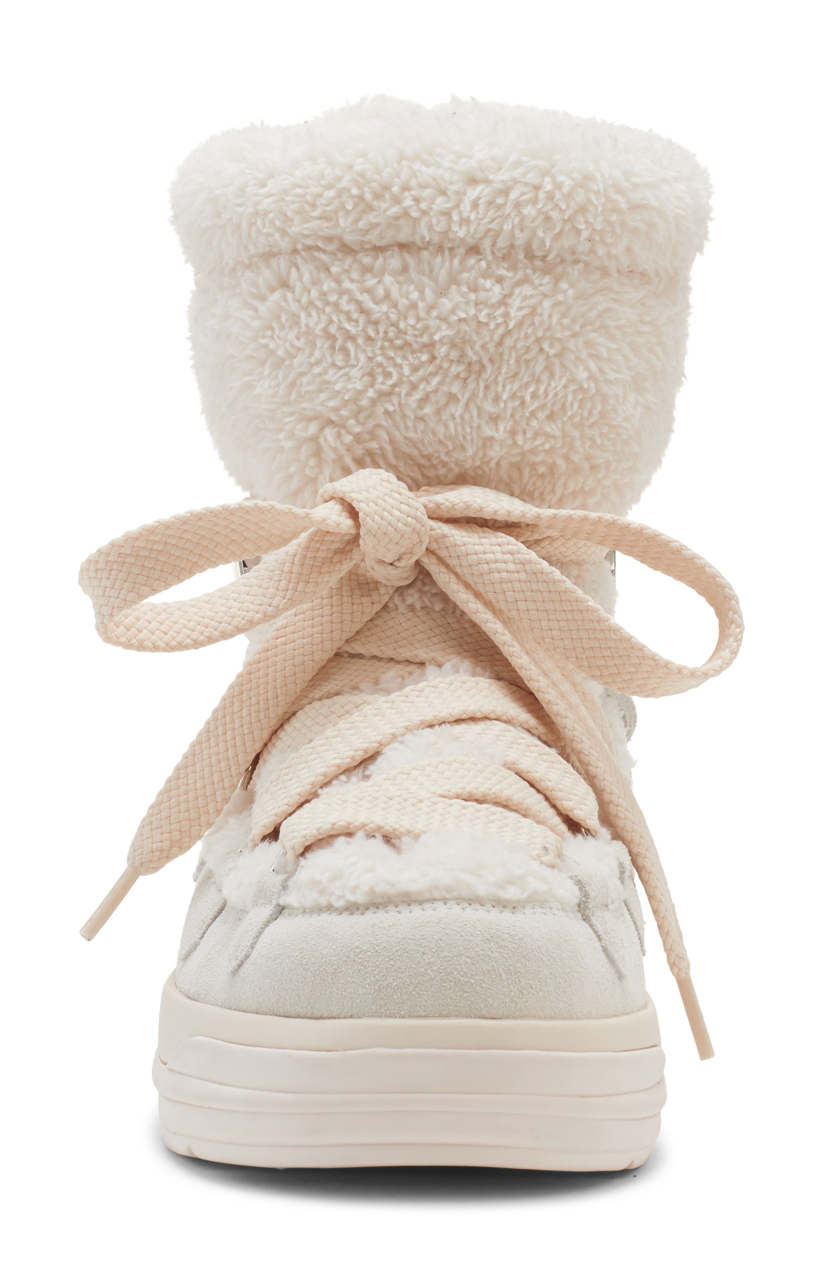 Moncler Insolux Faux Fur Trim Snow Boot in Silk White at Nordstrom - 4