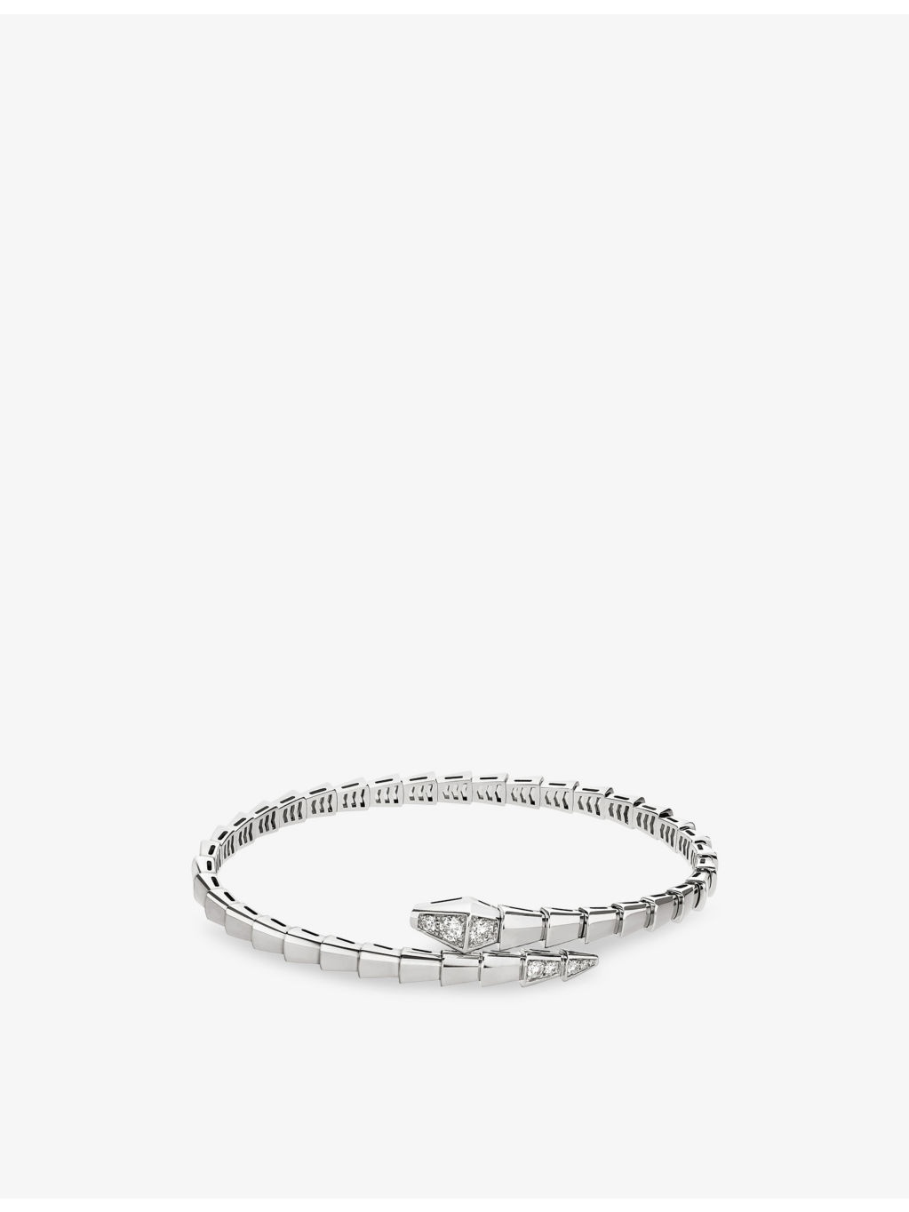 Serpenti Viper 18ct White-Gold and 0.47ct Diamond Bracelet - 4