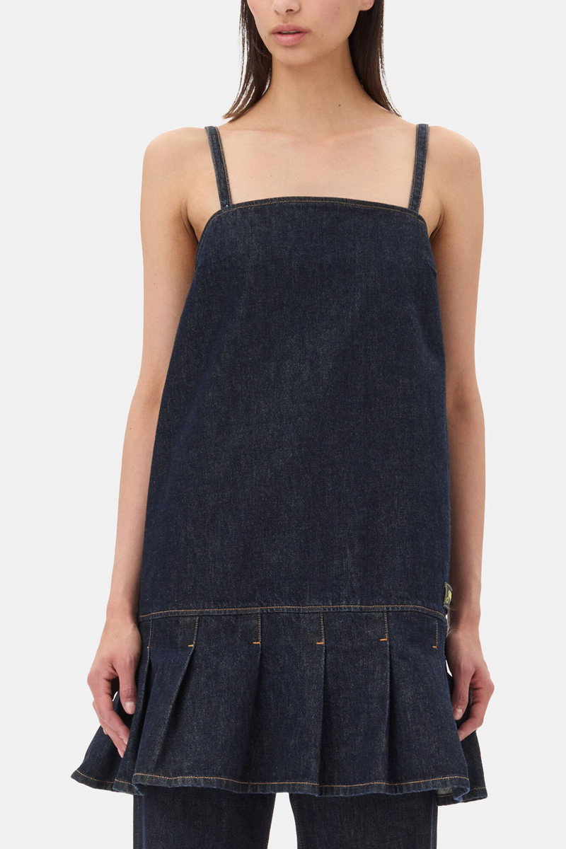 DENIM STRAP MINI DRESS 3