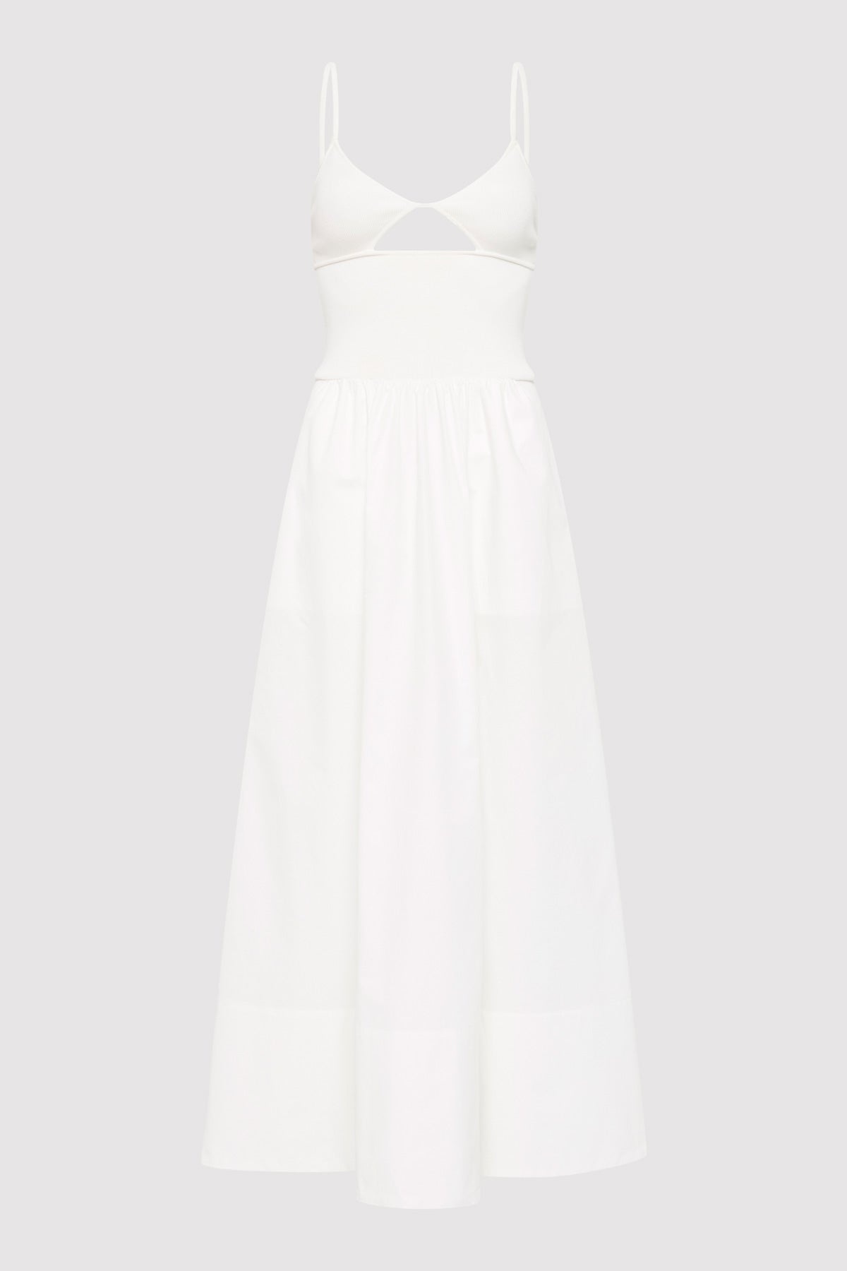 Knit Cami Dress - White - 1