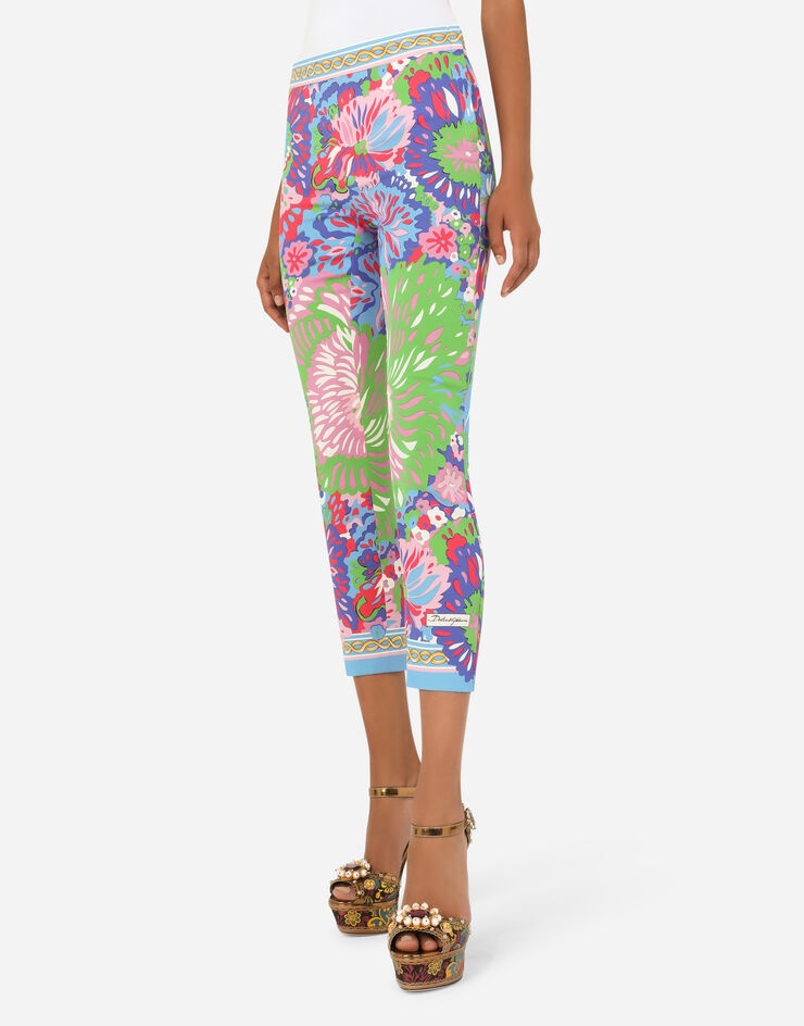 60s-print charmeuse leggings - 4