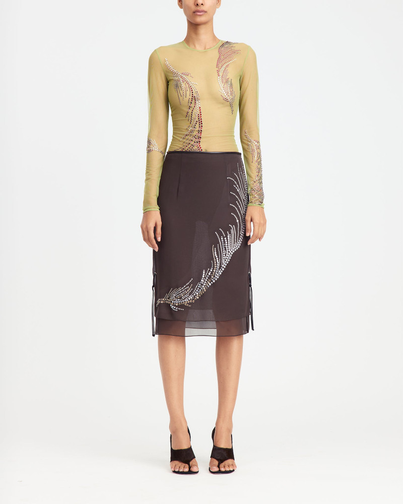 16ARLINGTON MERROW MIDI SKIRT IN CHIFFON outlook