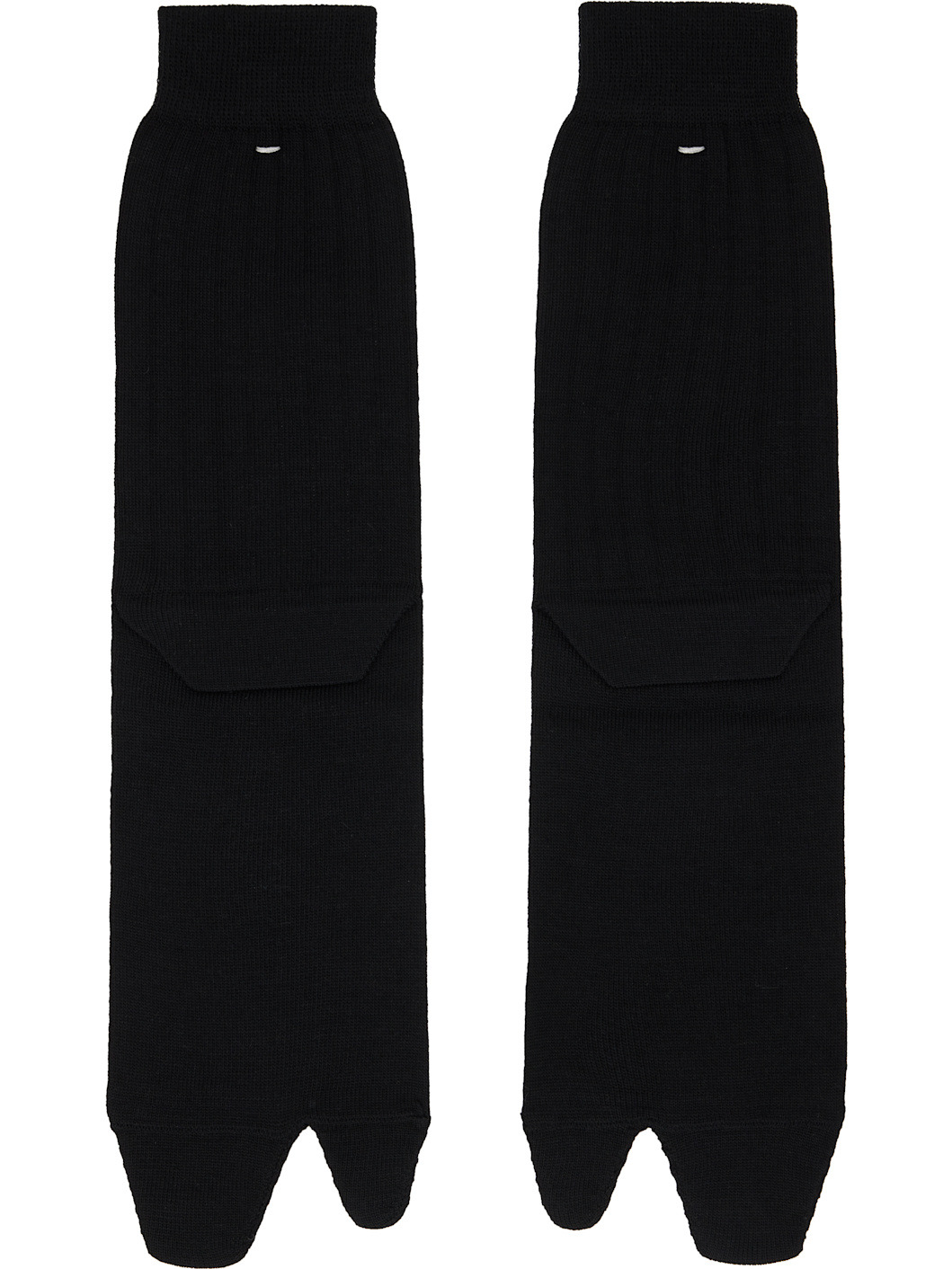 Black Bootleg Tabi Socks - 2