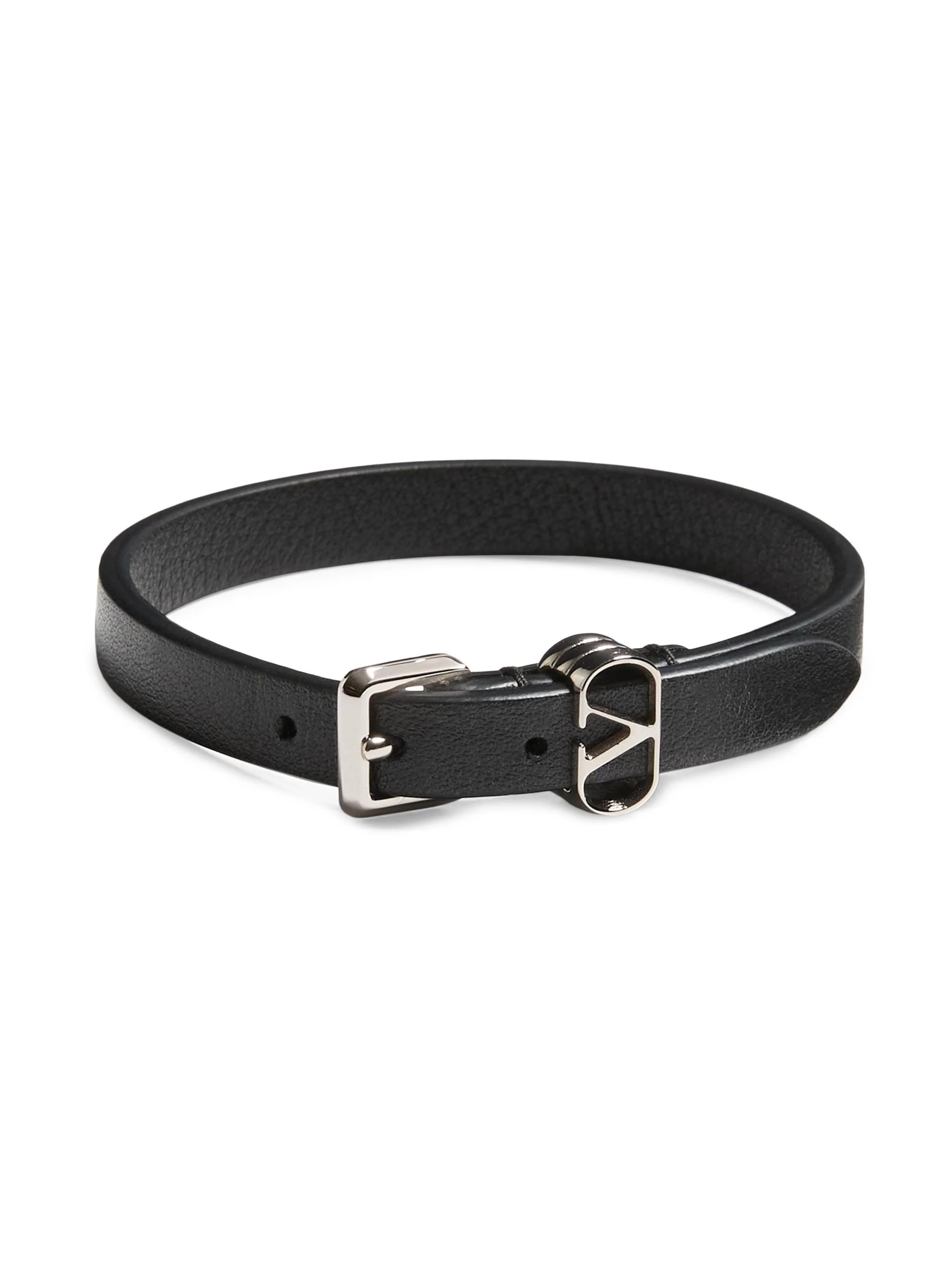 Men's Ovalette Calfskin Bracelet - Black - 1