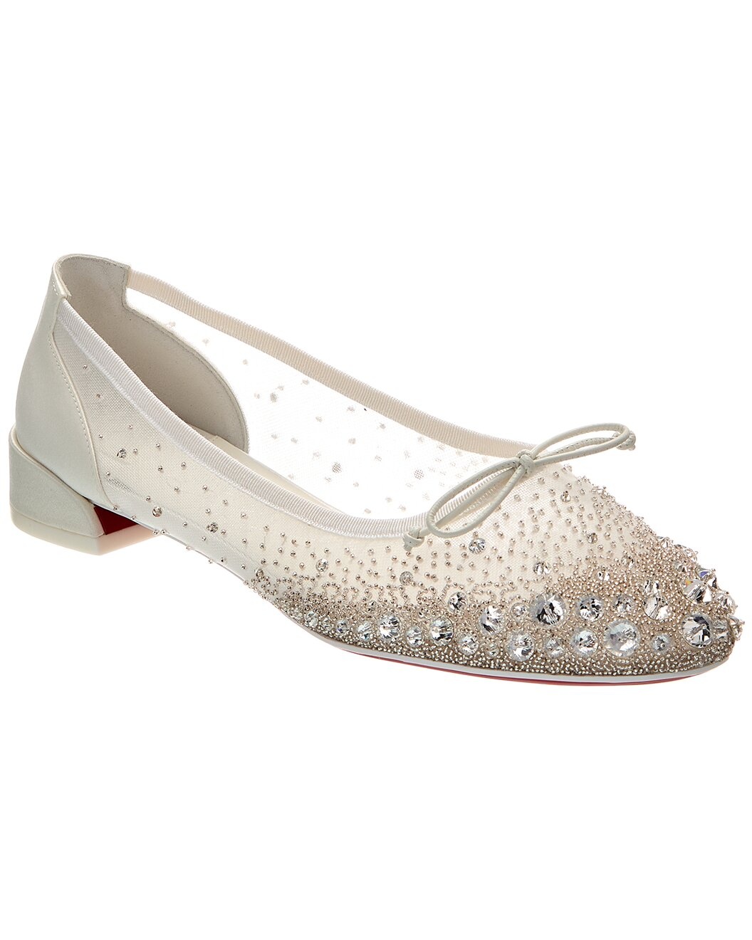 Christian Louboutin Sweetie Jane Sparkling Mesh Ballerina Flat - 1