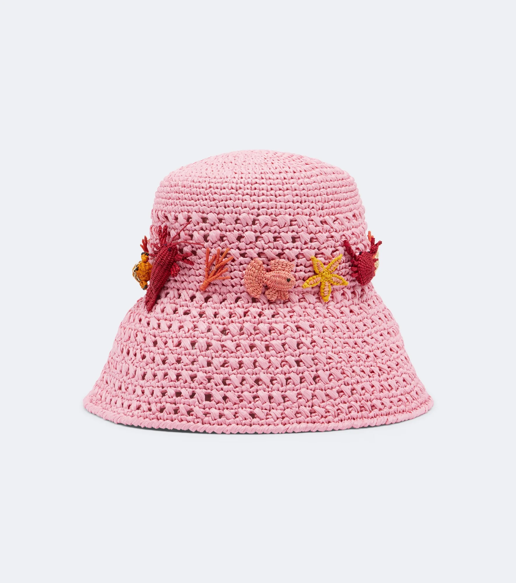 Embellished crochet bucket hat - 1