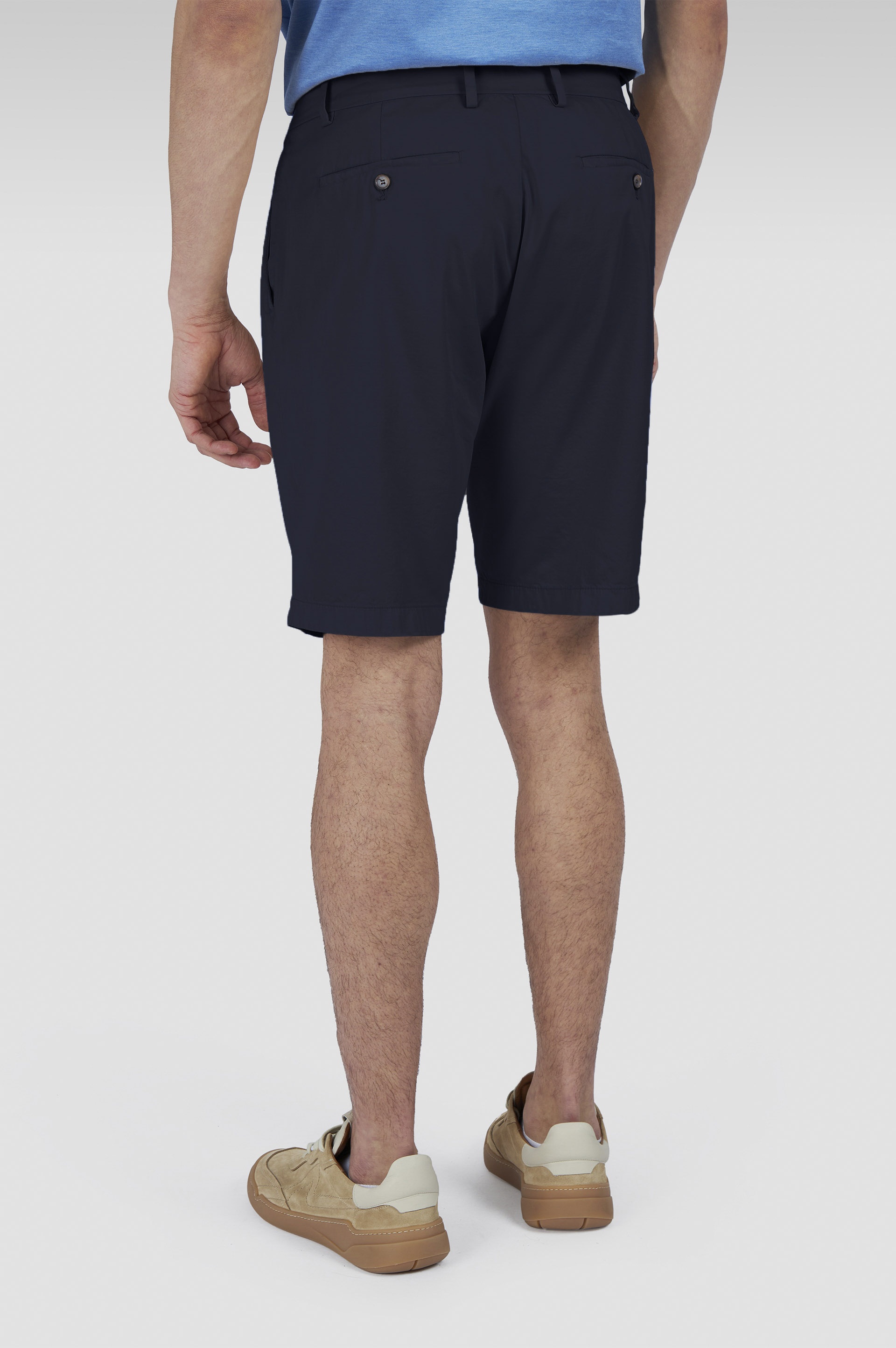 CHINO SILK STRETCH COTTON AND SILK BERMUDA SHORTS - 3