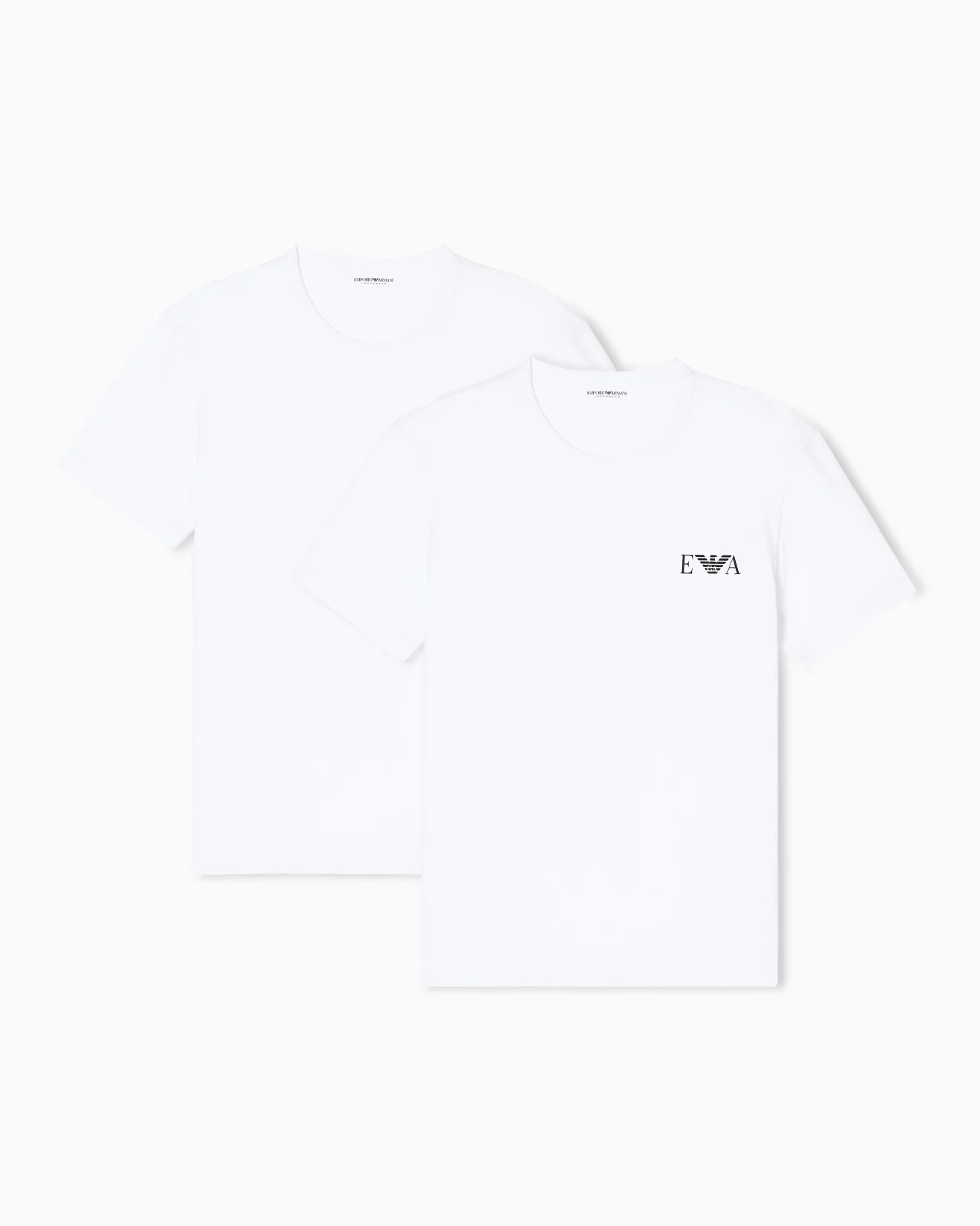 TWO-PACK OF STRETCH JERSEY FITTED LOUNGEWEAR T-SHIRTS - 1