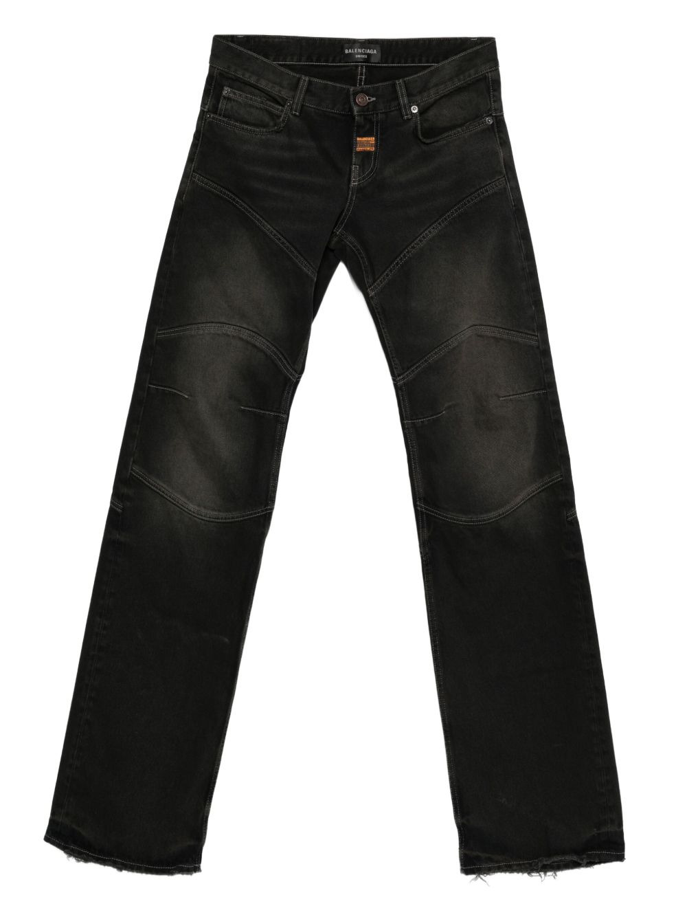 panelled raw-edge jeans - 1