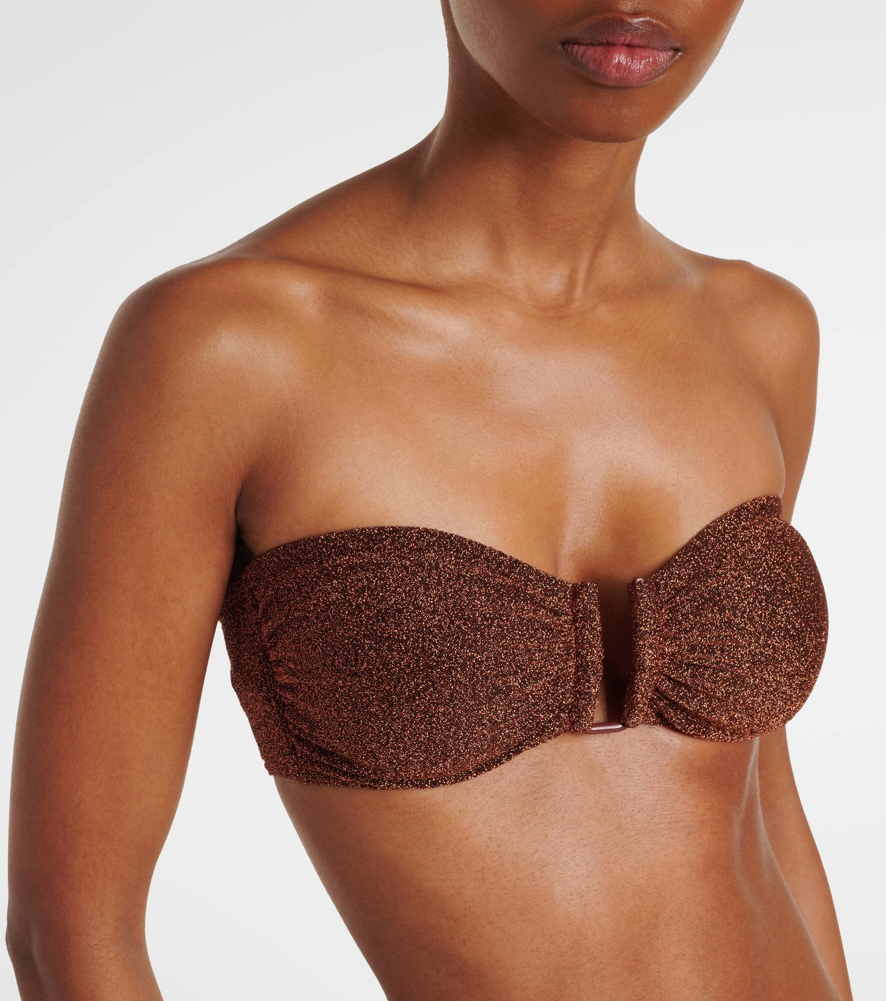 Flamboyant lurex® bandeau bikini top - 4