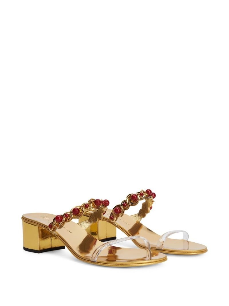 beaded braided sandals - 2