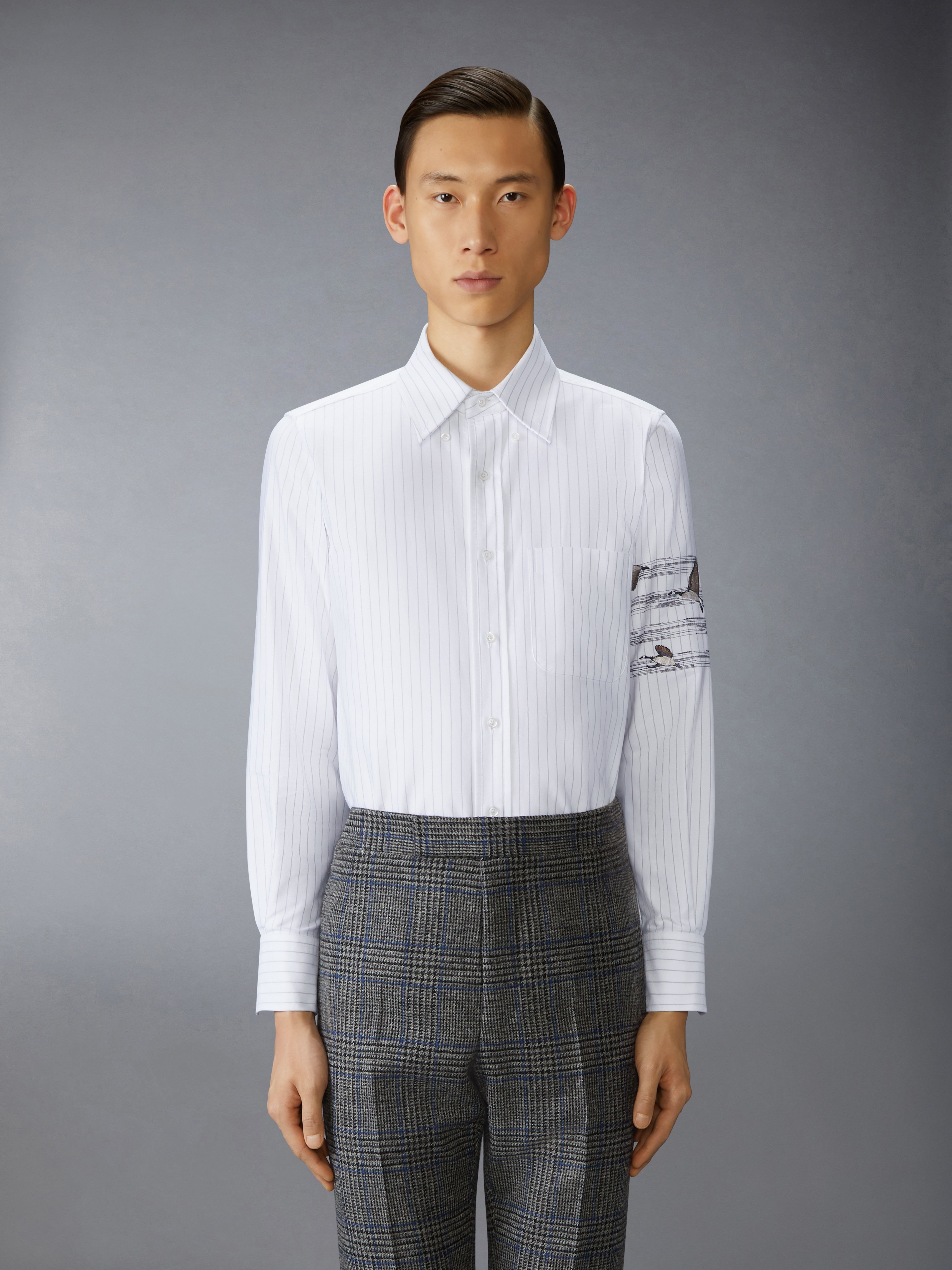 GEESE 4-BAR PINSTRIPE OXFORD SHIRT - 2
