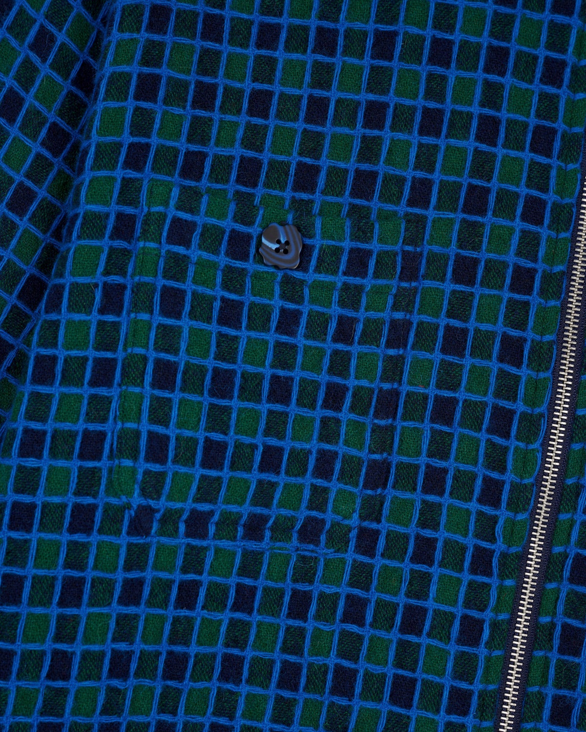 Check Mate Flannel Zip Shirt - Navy - 3
