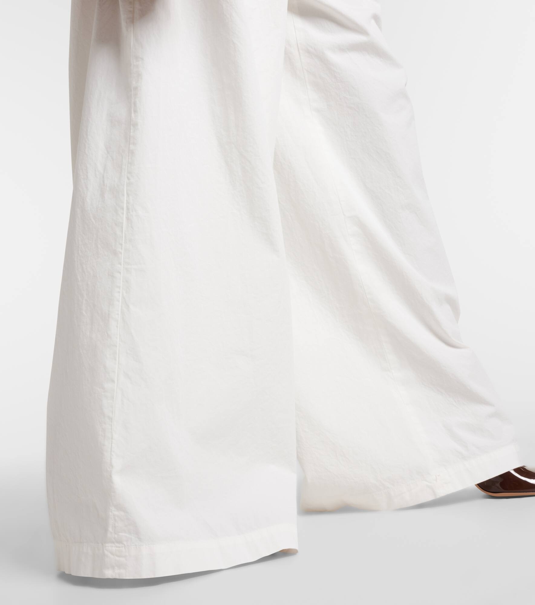 Pamplona high-rise cotton wide-leg pants - 5