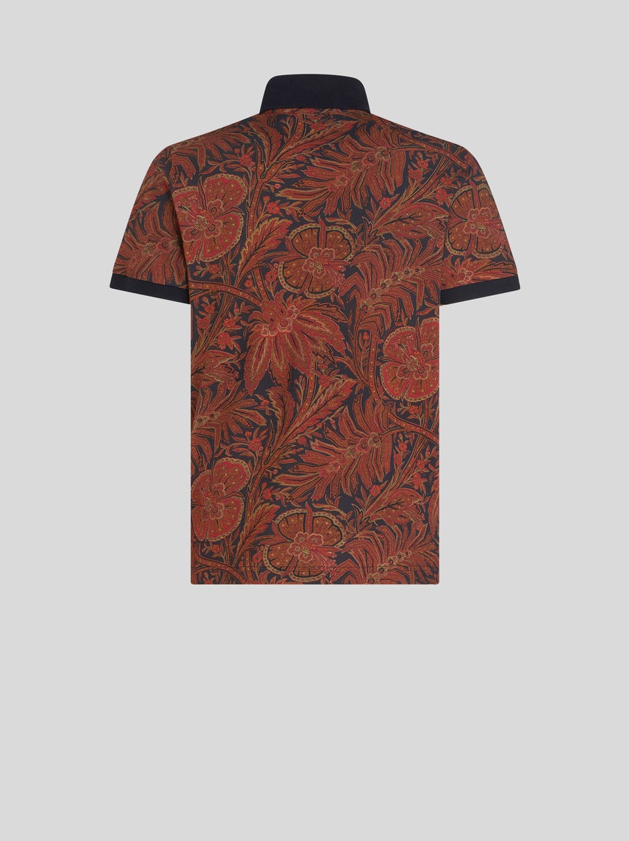 Etro FLORAL FOLIAGE POLO SHIRT | REVERSIBLE