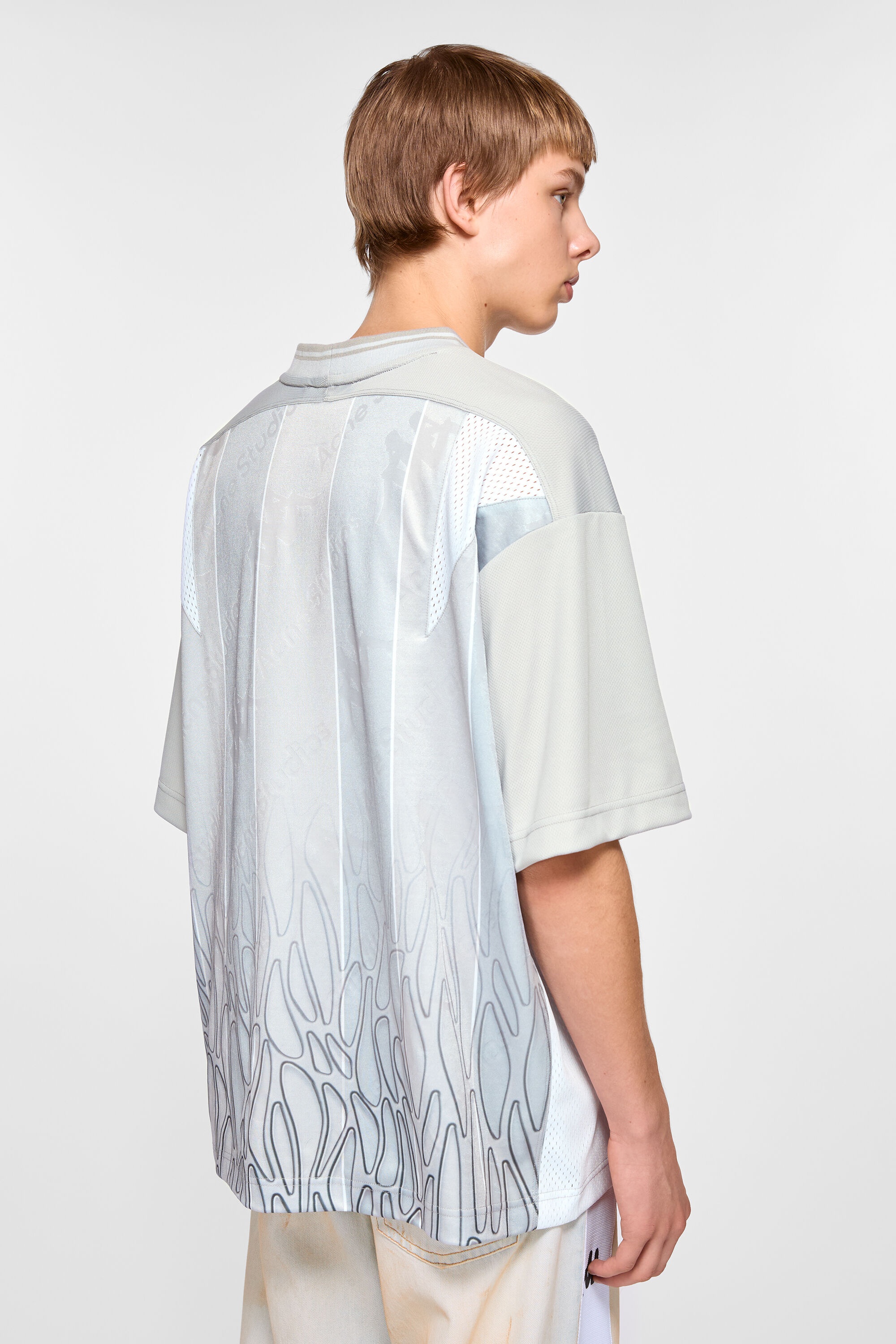 Logo t-shirt - Acne Studios x Kappa - Grey/dark grey - 3