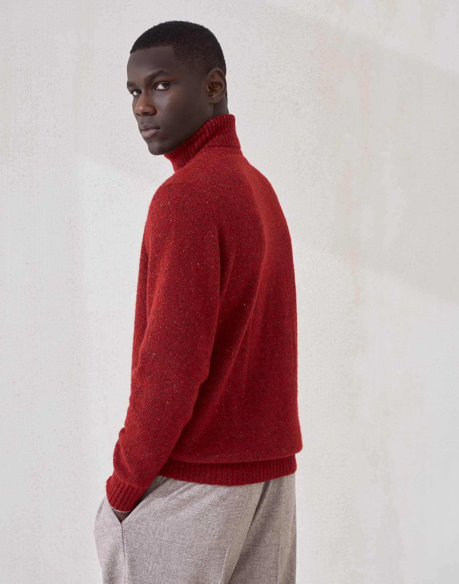 Flecked alpaca, wool, silk and cotton turtleneck sweater - 2