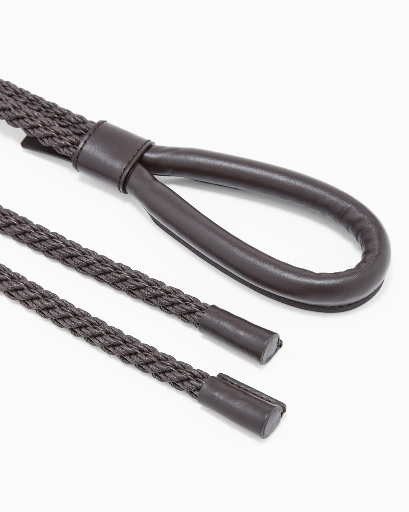 GIORGIO ARMANI CORD BELT WITH LEATHER DETAILS outlook