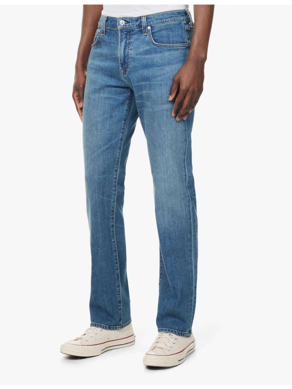 Elijah Brand-Patch Straight-Leg Relaxed-Fit Stretch-Denim Jeans - 3