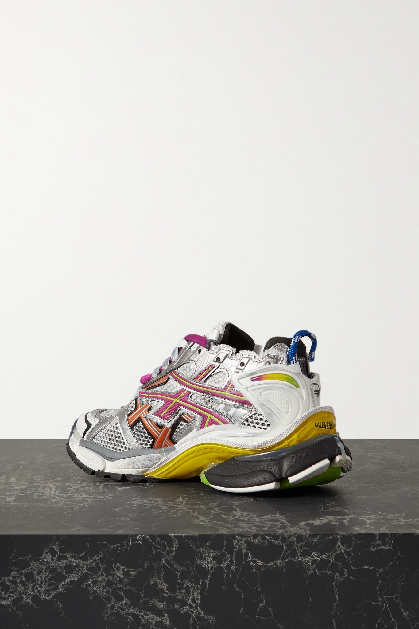 BALENCIAGA Runner ラバー メッシュ スニーカー 60mm ロゴ BALENCIAGA Runner logo-detailed rubber-trimmed mesh sneakers