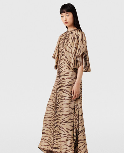 Stella McCartney Tiger Print Puff Sleeve Maxi Dress outlook