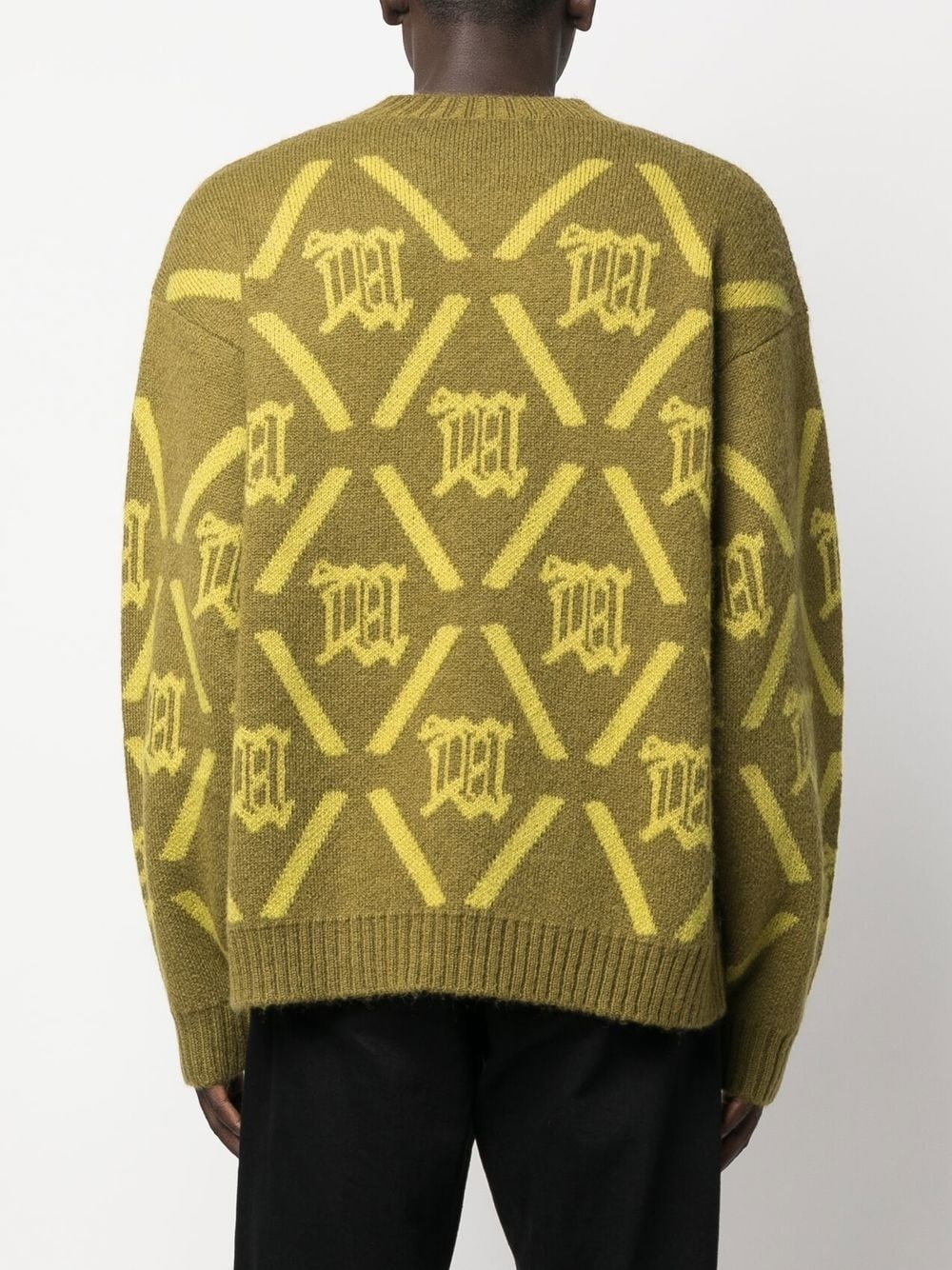 logo print merino-mohair blend jumper - 4