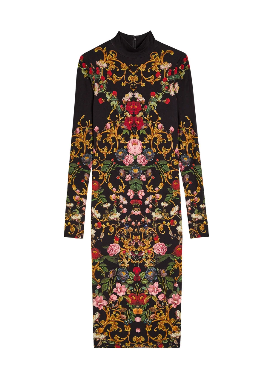 Alice + Olivia Delora Floral-print Jersey Midi Dress - 1