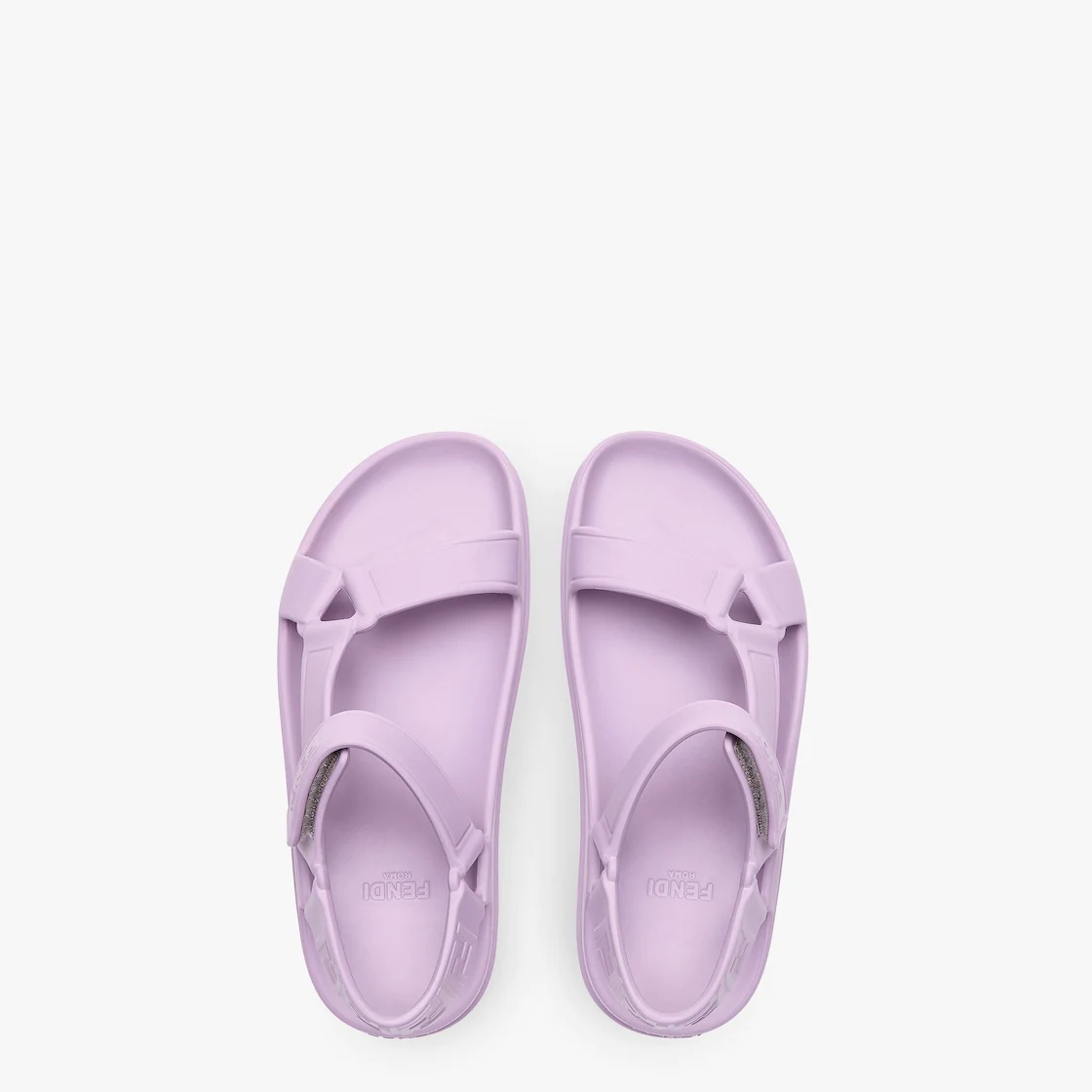 Lilac rubber sandals - 4