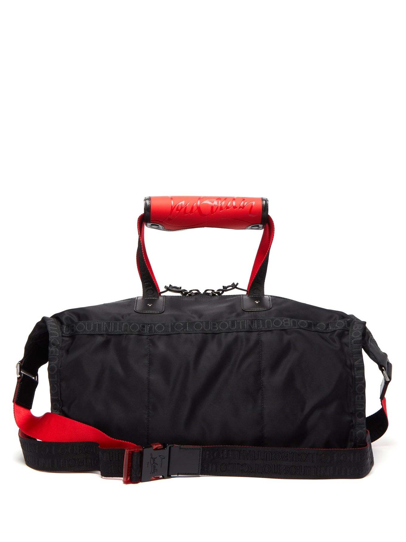 Pariscuba leather-trimmed nylon duffel bag - 1