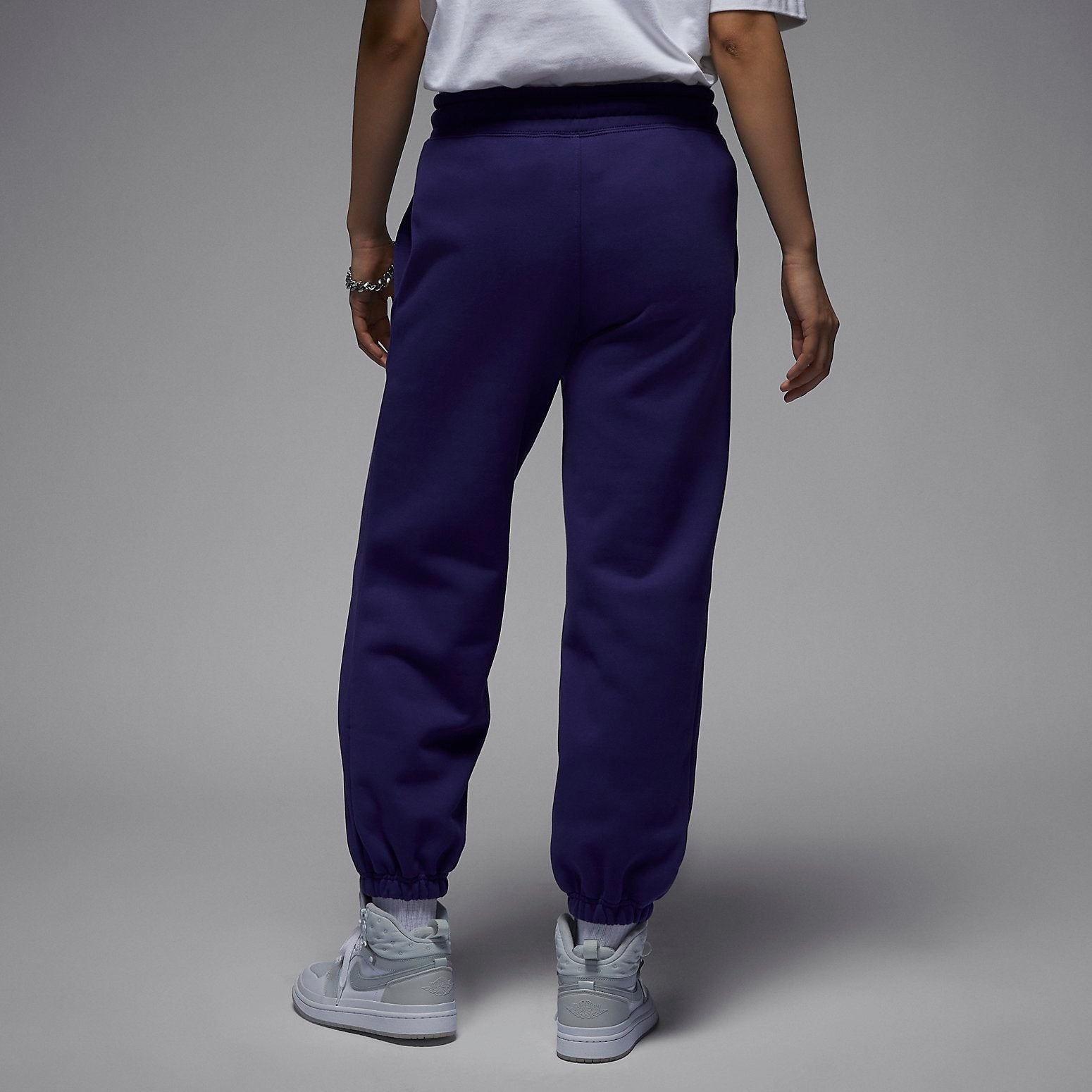 (WMNS) Air Jordan Flight Fleece Trousers 'Dark Purple' FB5114-502 - 5