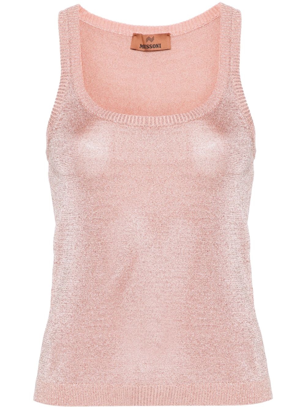 sleeveless lurex tank top - 1