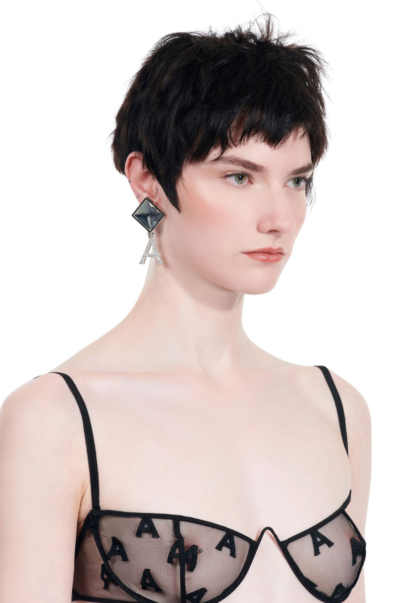 AREA CRYSTAL "A" DROP EARRINGS outlook