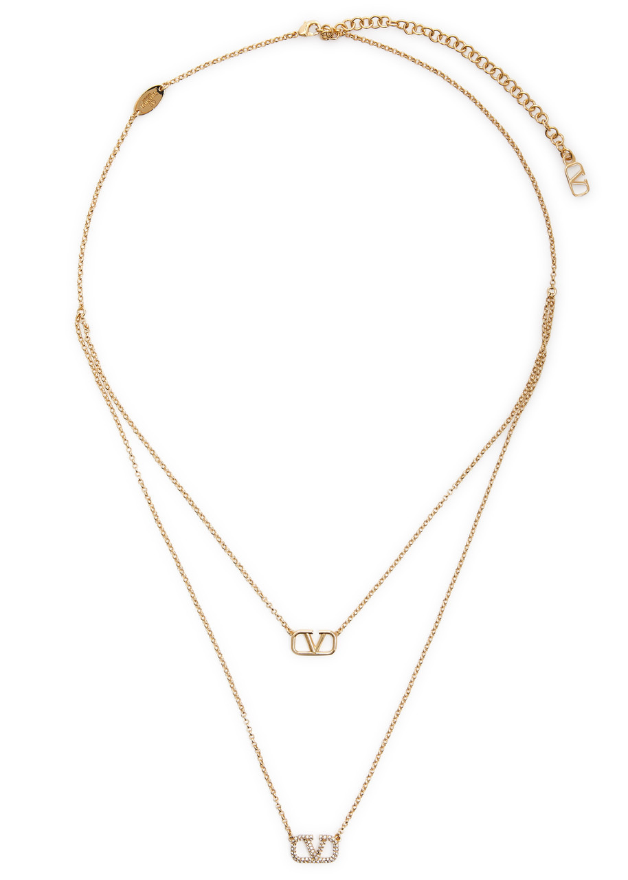VLogo layered necklace - 1